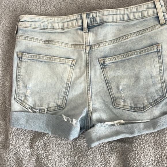 Forever 21 Light Blue Distressed Jean Shorts - Picture 3 of 3